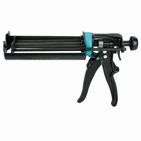 IRION-AMERICA Professional Grade Dual Component Caulk Gun, Black/Turquoise 900093